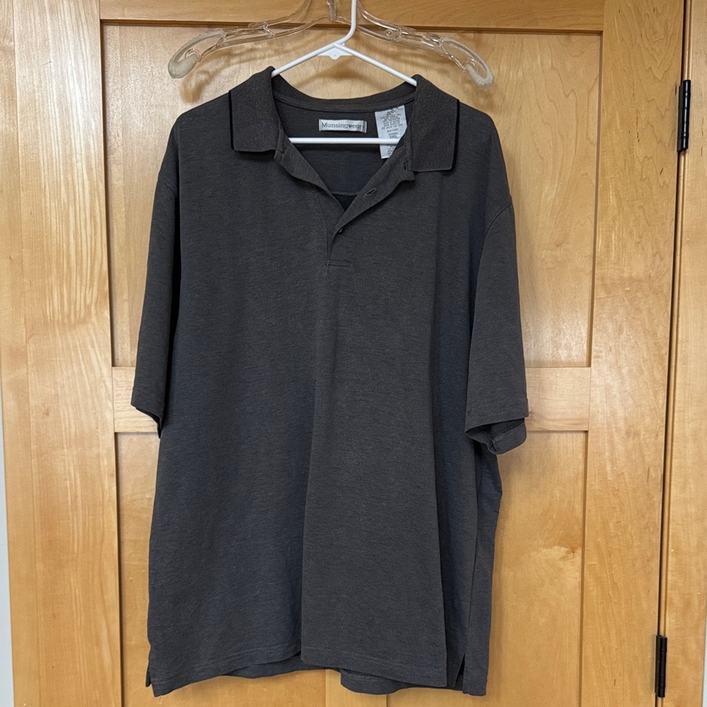 Munsingwear Charcoal Polo Shirt mens XXLT